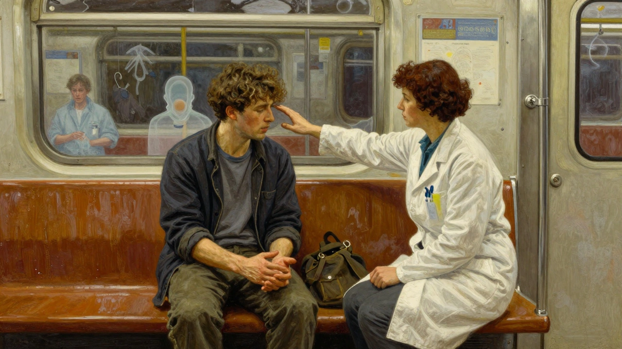 Therapist and patient in a sunlit room, facing anxiety without performing a compulsion.